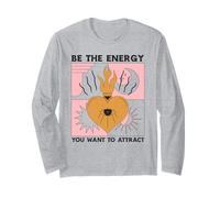 Sii l'energia Che Vuoi attirare (Spiritual Boho Graphic) Maglia a Manica