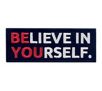 Sii te stesso, credi in te stesso con Fissaggio Chiusura a uncino e asola Ricamata Toppa