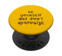 Sii te stesso e non scusarti lettere a forma di cuore PopSockets PopGrip Adesivo