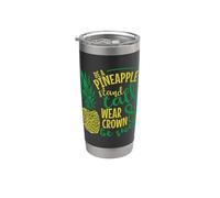 Sii un ananas e sii dolce frutto Bicchiere termico in acciaio inox doppia parete