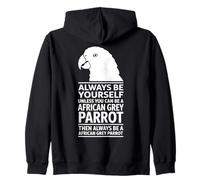 Sii Un Pappagallo Grigio Africano Divertente Pappagallo Grigio Africano Felpa con Cappuccio