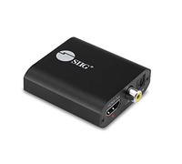 SIIG 4K HDMI Audio Extractor Converter, HDMI 1.4, 4K60 4:2:0 o 4K30, HDCP 1.4, Audio Extract to Toslink/Coassiale/3.5mm simultaneamente, Supporta Digital 5.1/PCM 2ch Audio (CE-H26Q11-S1)