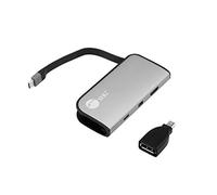 SIIG Adattatore da USB-C a mDP e HDMI VXP con PD 3.0, combinare due monitor a una parete video 3840x1080, PD 100W, per Windows e Mac, DP Alt Mode richiesto, mDP a DP Converter Includere (CB-TC0H11-S1)