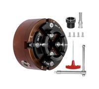 SIIIXS Mandrino per Tornio Professionale in Metallo Dimensioni 100mm Mandrino per Tornio a 4 Ganasce M33X3.5 e M18X2.5 per Legno