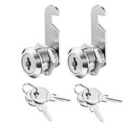 siismi 2 Set Chiusura a Camme,25mm Le Serrature per Mobili con Chiavi,Cassetto Armadietto Serratura,Lucchetto per Cassetta delle Lettere,Serratura per Armadio,Cassetti da Scrivania