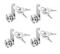 siismi 4 Set Chiusura a Camme,16mm Le Serrature per Mobili con Chiavi,Cassetto Armadietto Serratura,Lucchetto per Cassetta delle Lettere,Serratura per Armadio,Cassetti da Scrivania