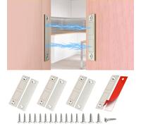 siismi Chiudiporta Armadio Magnets, 4 Pezzi Due-magneti Chiusura Magnetica Potente per Ante, Ultra Sottili Calamita Porta per armadi, porte scorrevoli, cassetti e mobili