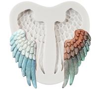 Sijiangmold Stampo in silicone a forma di ali d'angelo, per decorazione di torte, cioccolato, cupcake, topper per caramelle, argilla polimerica