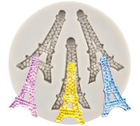 Sijiangmold Torre Eiffel Stampo in silicone a torre di fondente per i love Paris, decorazione per torte, cupcake, topper caramelle, argilla polimerica