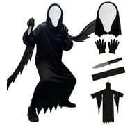 SIJIFAFA Ghostface Costume,Costume da urlo di Halloween,Costumi da Urlo di Halloween,Con Coltello,Maschera,un paio di guanti,cintura,pour Halloween,Carnaval,Cosplay