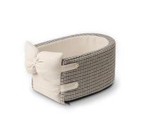 SIJYG1 12 Colori Carinissimo trasportino per Cani con Fiocco Centrale per seggiolino, Orsacchiotto Portatile per Mini Cani e Gatti, Tappetino per Uscire(Beige)