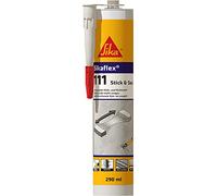 SIKA - Adesivo e sigillante flessibile - Sikaflex-111 Stick & Seal - Nero - Mastice multiuso - Supporto multiplo - Interni ed esterni - Superfici bagnate - 290ml