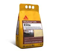 Sika Ceram-670 Elite, Terra Guarnizione minerale Porcellana flessibile ad alta resistenza colorata per riempimento di fughe da 2-12 mm in paramenti e pavimenti, 5 kg