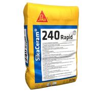 SIKA - Colla per piastrelle a presa rapida - SikaCeram-240 Rapid, Grigio - Per formati piccoli e medi a parete e pavimento - Indurimento veloce per ristrutturazioni immediate - Sacco da 25kg