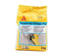 Sika - Sika Monotop 108 WaterPlug, Grigio - Miscela cementizia a presa istantanea - Pronta all'uso - Per infiltrazioni d'acqua - Sacchi da 5kg