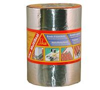 SIKA - Nastro sigillante adesivo per riparazione di tetti/grondaie Multiseal in alluminio - Multisupporto - Resistente ai raggi UV - Facile da applicare - Può essere verniciato - 150 mm x 3 m