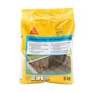 Sika - Sika Monotop 109 Waterproofing, Grigia - Malta cementizia monocomponente - Per muri di fondazione, serbatoi, ecc. - Impermeabilizzante - 5kg