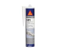 Sika - Sikaflex 591, Nero - Sigillante multiuso - Applicazioni in campo nautico - Resistente alle vibrazioni - Privo di isocianati - Cartuccia da 300ml