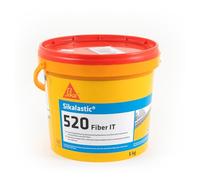 Sika - Sikalastic 520 Fiber IT, Bianco - Membrana liquida impermeabilizzante - Rivestimento decorativo elastomerico - Applicato a freddo - 5 kg
