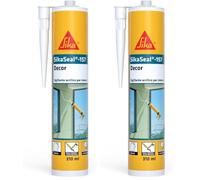 Sika - SikaSeal-157 Decor, Bianco - Sigillante acrilico - Per decorazione di interni, giunti di connessione - Asciugatura rapida - 310ml (Confezione da 2)