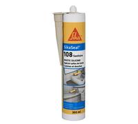 SIKA - Stucco per cucina e bagno anti muffa - SikaSeal 108 Sanitario Grigio - Guarnizioni in silicone sanitario a lunga durata su multi-supporto -Ideale per lavori idraulici - 300 ml