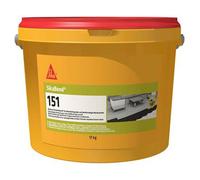 Sika - Sikabond-151, Marrone - Adesivo elastico monocomponente per la posa di pavimenti in legno - Facilmente spatolabile - Basse emissioni - 17kg