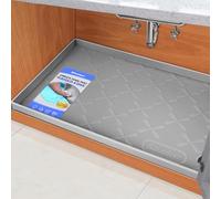 SIKADEER Tappetino da sotto il lavello, 86,4 x 48,3 cm, impermeabile, tappetino in silicone per cassetti da cucina, mensole e armadietti, protezione per organizer da cucina e stoccaggio, vassoio per