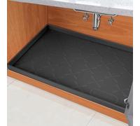 SIKADEER Tappetino impermeabile sotto lavello 86,4 x 48,3 cm, tappetino in silicone per mobili da cucina e ripiano per cassetti, protezione per organizer e conservazione del bagno, vassoio antigoccia