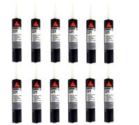 Sikaflex 221 Acciaio Grigio Multiuso Adesivo Sigillante Silicone Camper 12UNITS