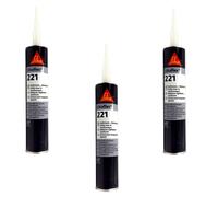 Sikaflex 221 NERO Sigillante Adesivo Multifunzione Nuovo Per Bagno Camper 3 PZ