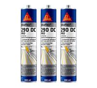 Sikaflex 290 DC PRO - Juego de 3 selladores para barcos (300 ml), color negro