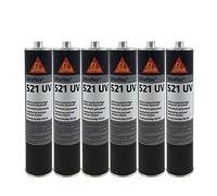 Sikaflex 521-UV - Set di 6 guarnizioni ibride per roulotte, 300 ml, grigio chiaro