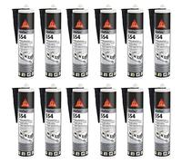 Sikaflex 554 - 12 adesivi per montaggio senza primeri da 300 ml, colore nero