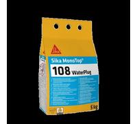 Sika - Sika Monotop 108 WaterPlug, Grigio - Miscela cementizia a presa istantanea - Pronta all'uso - Per infiltrazioni d'acqua - Sacchi da 5kg