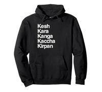 Sikh - Le 5 KS - Kara, KESH, KIRPAN, KACCHA, Kanga Felpa con Cappuccio