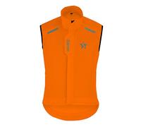 Sikma Gilet da ciclismo da uomo, da donna, antivento, da corsa, unisex, ad alta visibilità, per ciclismo, Arancione, S