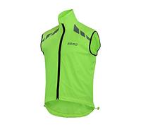 Sikma Gilet da ciclismo leggero antivento senza maniche gilet riflettente da corsa ciclismo jersey ad alta visibilità Primavera Bike Vest Abbigliamento Gilet leggero termico., Giallo, XL