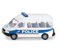 siku 0806001, Polizia bus Francia, giocattolo auto, metallo/plastica, blu/bianco, gancio di traino