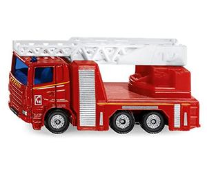 Siku 1014001 - Scaletta per pompieri Francia, in metallo e plastica, colore: Rosso