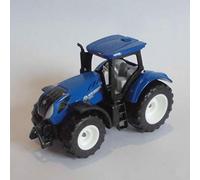 siku 1091, Trattore New Holland T7.315, Metallo e Plastica, Blu, Cabina rimovibile e gancio di traino