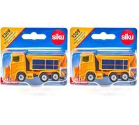 Siku 1309, Camion spazzaneve e spargisale, Metallo e Plastica, Arancione, Tappo del dispositivo spargisale rimovibile (Confezione da 2)