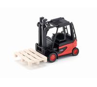 siku 1311, Forklift, Metal,Plastic, Red,Black, Incl. 1 pallet, Movable fork