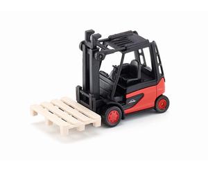 siku 1311, Forklift, Metal,Plastic, Red,Black, Incl. 1 pallet, Movable fork