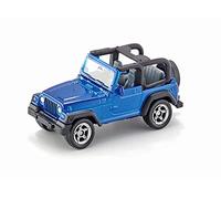 siku 1342, Jeeep Wrangler, Metallo e Plastica, Blu, Auto giocattolo per bambini, Gancio di traino
