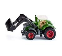 siku 1393, Trattore Fendt 1050 Vario con caricatore frontale, Verde e Nero, Caricatore frontale mobile, Cabina rimovibile, Ruote in gomma