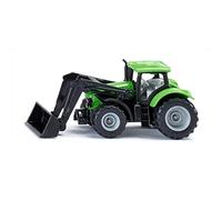 siku 1394, Trattore Deutz-Fahr con caricatore frontale, Metallo e Plastica, Verde, Caricatore frontale movibile, Cabina rimovibile, Gancio di traino