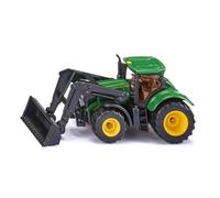siku 1395, John Deere Tractor with Front Loader, Green, Metal/Plastic, Rubber Tyres, Movable Front Loader