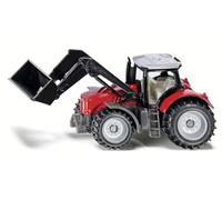 siku 1484, Trattore Massey Ferguson con caricatore frontale, Metallo e Plastica, Rosso e Nero, Caricatore frontale mobile