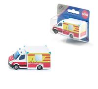siku 1536, Ambulanza, Metallo e Plastica, Rosso e Giallo e Bianco, Per uso in vari contesti, Auto giocattolo per bambini
