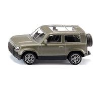 Siku 1549, Land Rover Defender 90 P400 AWD, Auto Giocattolo, Metallo,Plastica, Verde, Vernice Metallizzata, Ruote in Gomma, Gancio di Traino